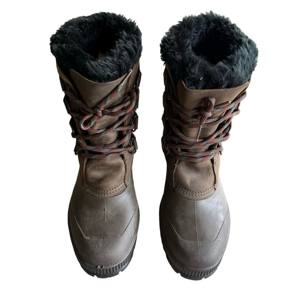 Sorel Shearling Lined Womens Snow Boots Size 7 Brown Winter